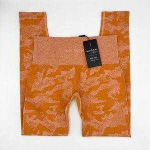 NVGTN Leggings High Waisted Orange Camo